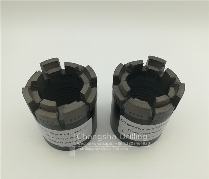 NQ Impregnated Diamond Core Bit Cross Matrix – Impregnated diamond core bit